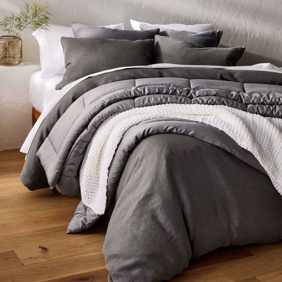 Casaluna - Full 600 Thread Count Sateen Sheet Set White - Cas White - Picture 1 of 4